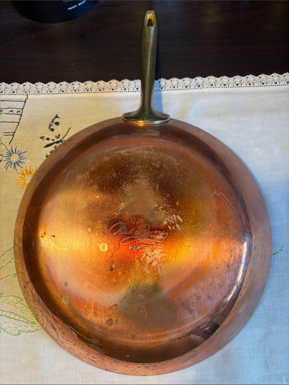 VINTAGE Paul Revere Limited Edition Bicentennial Copper Skillet, manufactured by